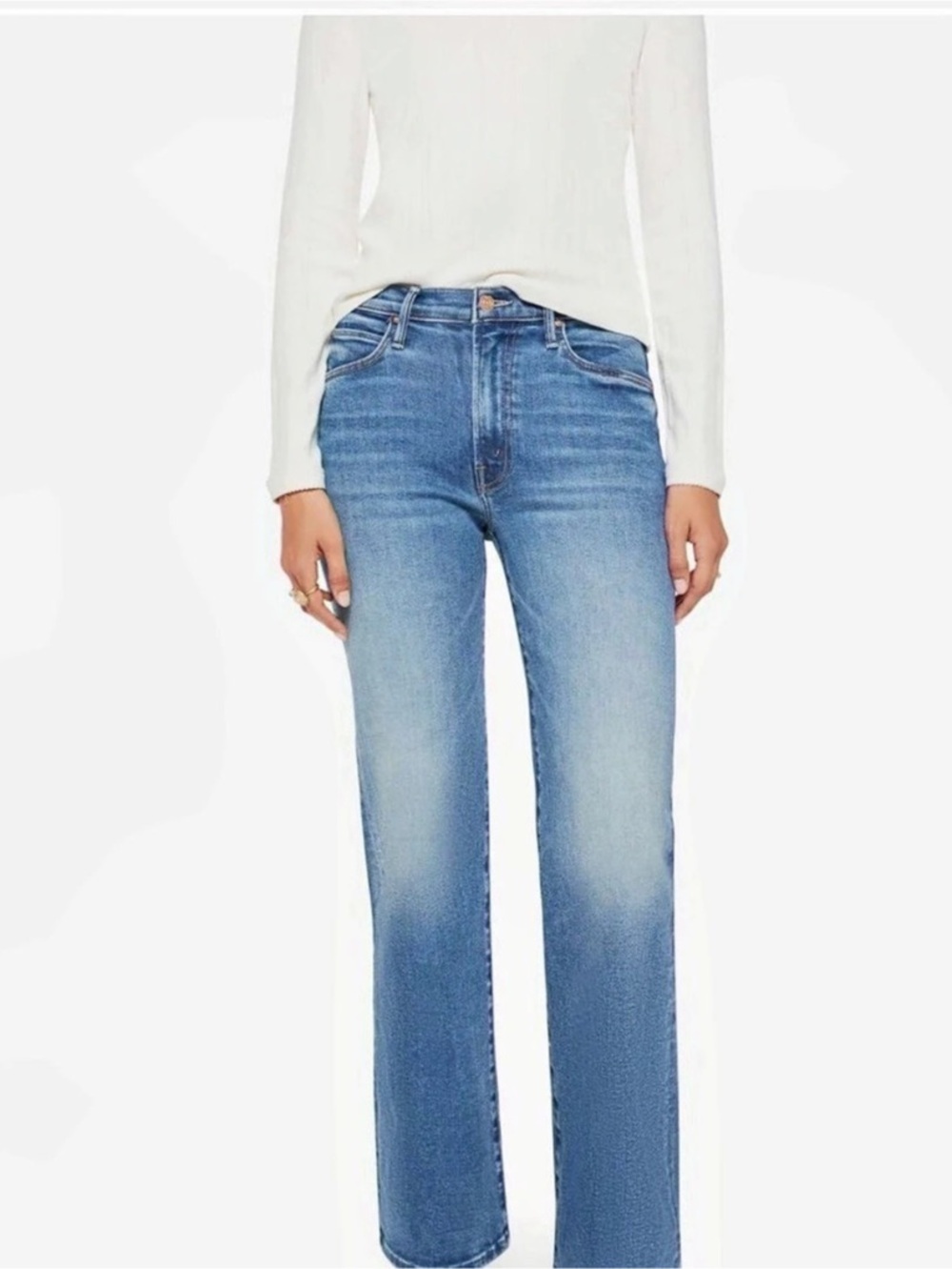 Mother The Kick It Bitchin' Flare Jeans in Blue Waist 31